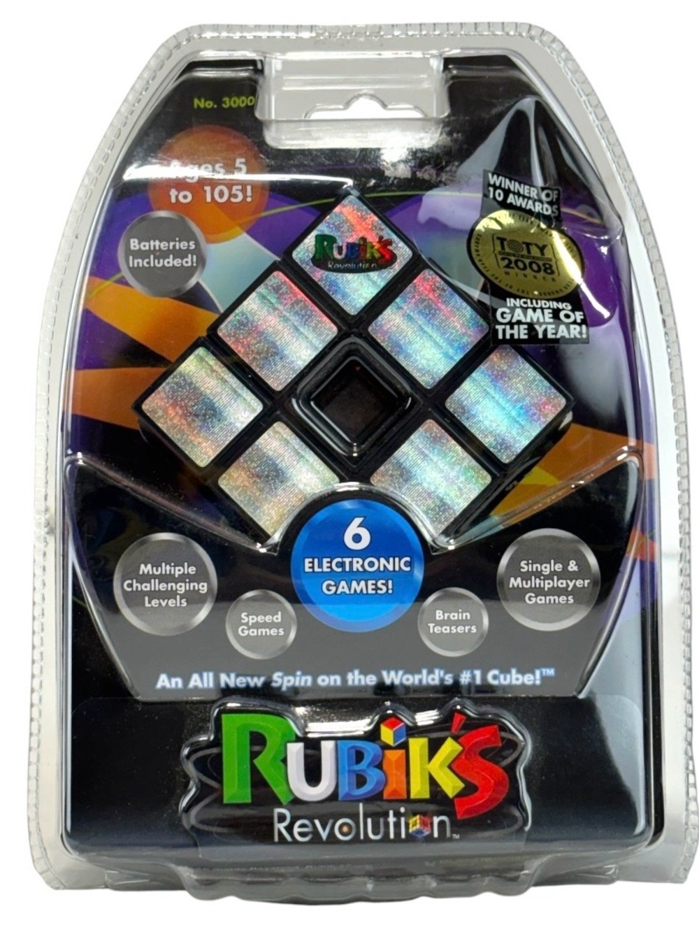 NEW Rubik's Revolution 6-Electronic Interactive Cube Games 2007 No. 3000 SEALED